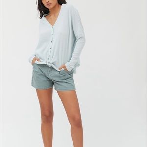 UO Jojo thermal button up